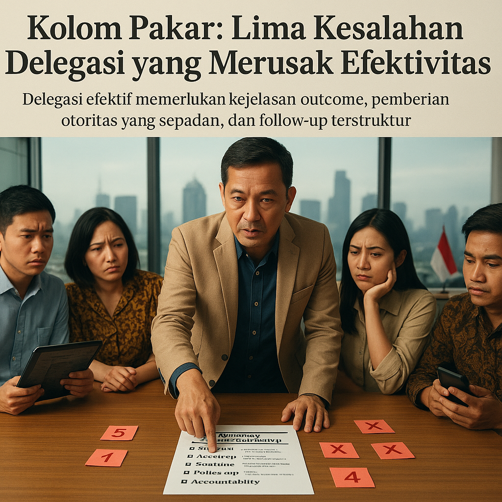 Kolom Pakar: Lima Kesalahan Delegasi yang Merusak Efektivitas Tim
