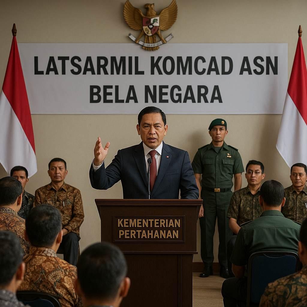 Menhan Beri Pengarahan ke Peserta Latsarmil Komcad ASN, Tekankan Soal Bela Negara