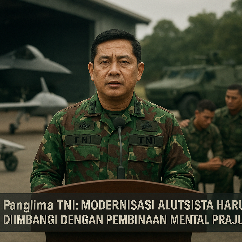 Panglima TNI: Modernisasi Alutsista Harus Diimbangi dengan Pembinaan Mental Prajurit