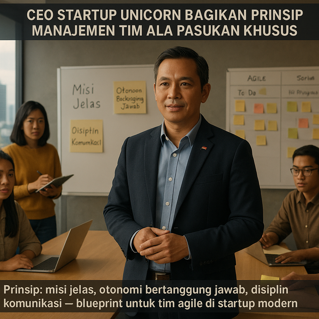CEO Startup Unicorn Bagikan Prinsip Manajemen Tim Ala Pasukan Khusus