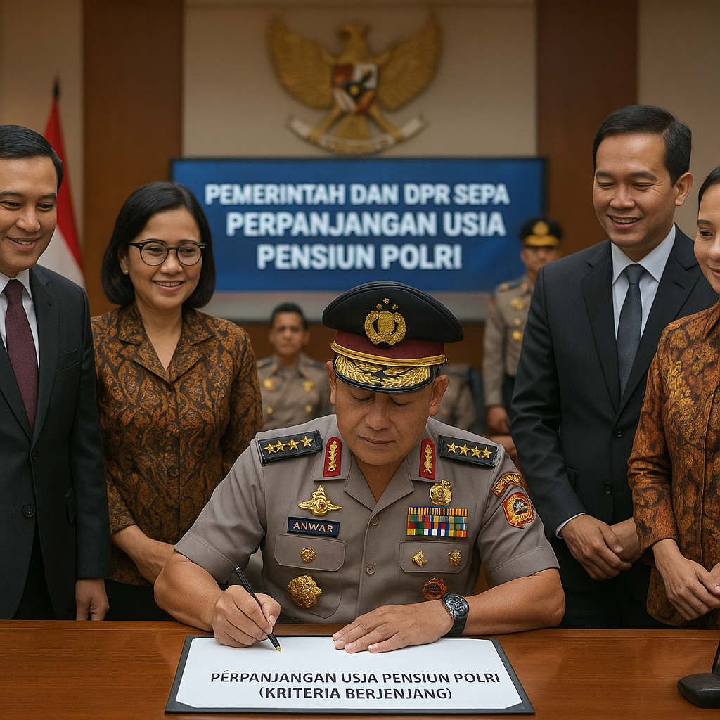 Pemerintah dan DPR Sepakati Perpanjangan Usia Pensiun Polri dengan Kriteria Berjenjang