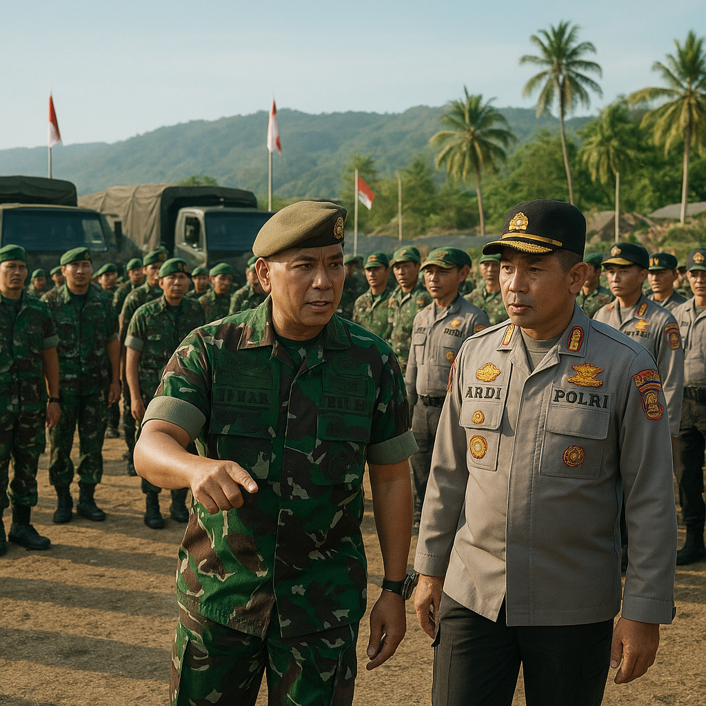 Danrem 142/Taroada Tinjau Kesiapan Latihan Gabungan TNI-Polri di Gorontalo