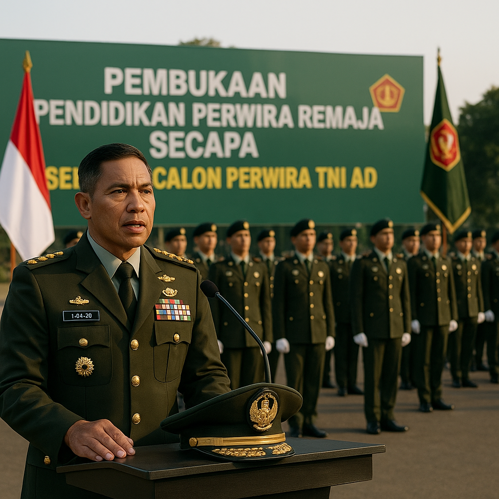 Kasad Buka Pendidikan Perwira Remaja Sekolah Calon Perwira TNI AD