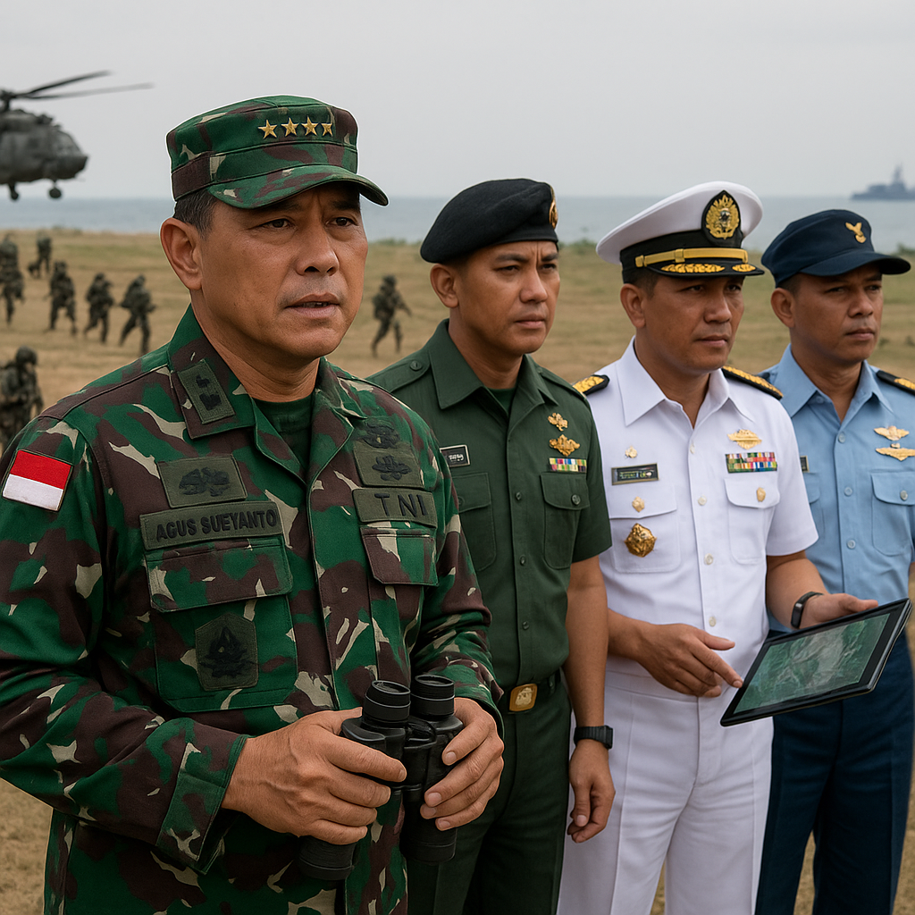 Panglima TNI Tinjau Latihan Gabungan, Tekankan Pentingnya Interoperabilitas Antar Matra