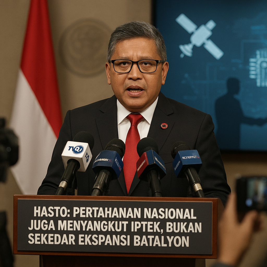 Hasto: Pertahanan Nasional Juga Menyangkut IPTEK, Bukan Sekedar Ekspansi Batalyon