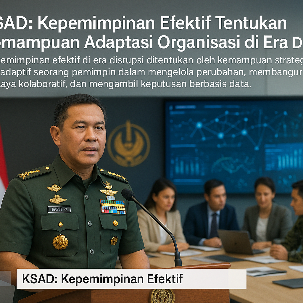 KSAD: Kepemimpinan Efektif Tentukan Kemampuan Adaptasi Organisasi di Era Disrupsi