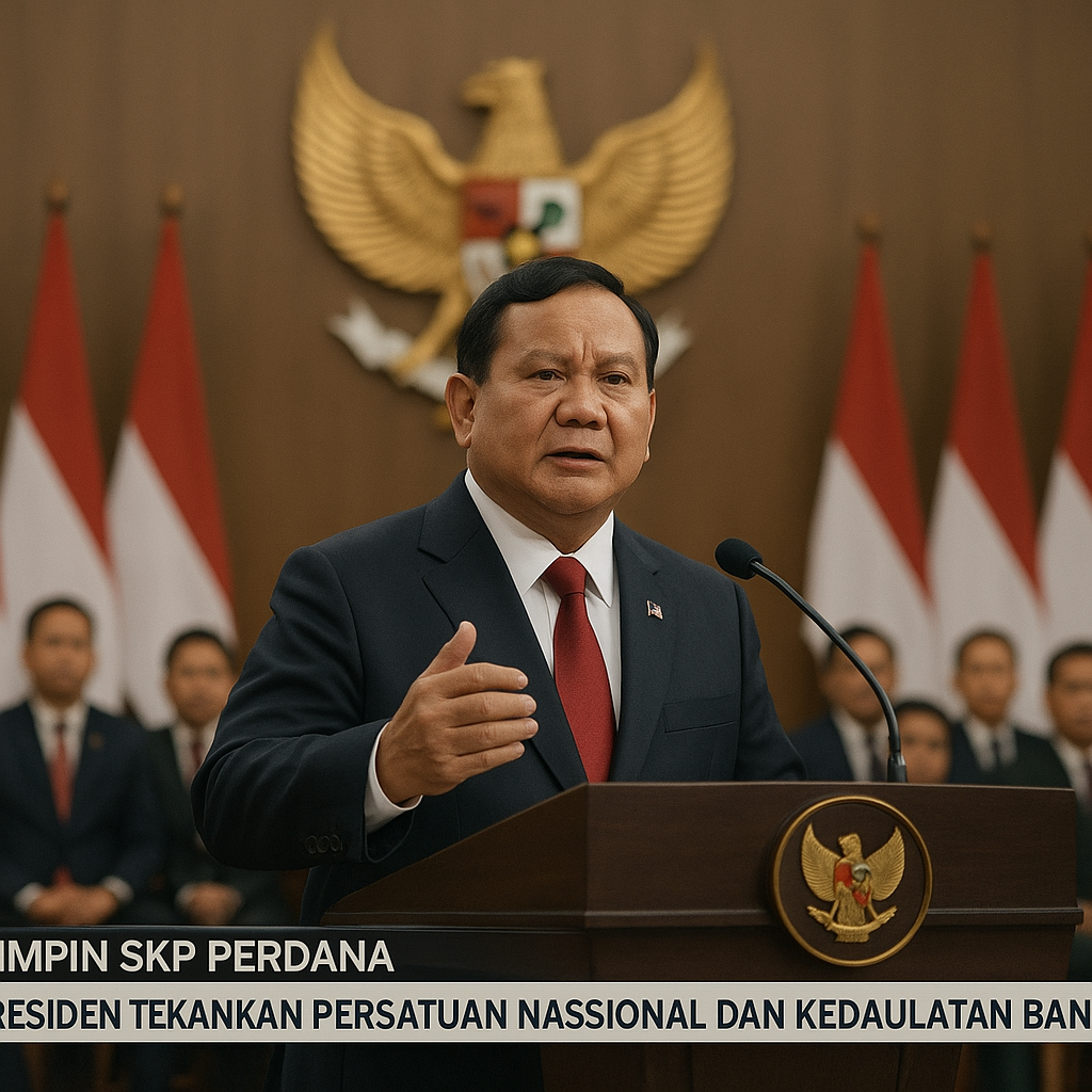 Pimpin SKP Perdana, Presiden Prabowo Tekankan Pentingnya Persatuan Nasional dan Kedaulatan Bangsa