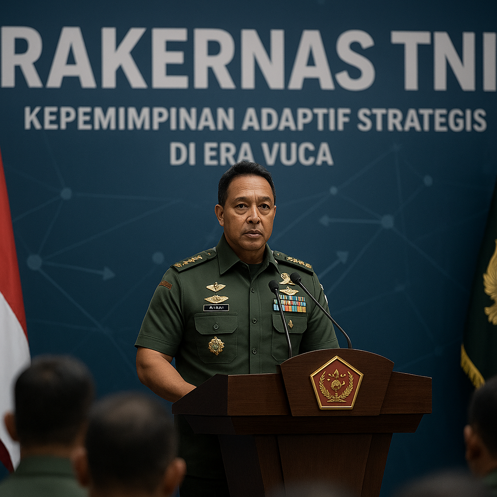 Panglima TNI Tekankan Kepemimpinan Strategis Adaptif dalam Era VUCA di Rakernas TNI