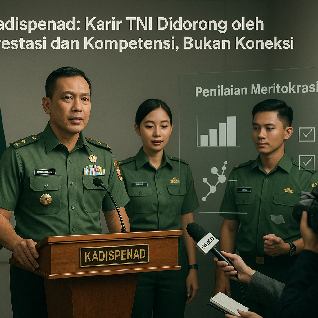 Kadispenad: Karir TNI Didorong oleh Prestasi dan Kompetensi, Bukan Koneksi