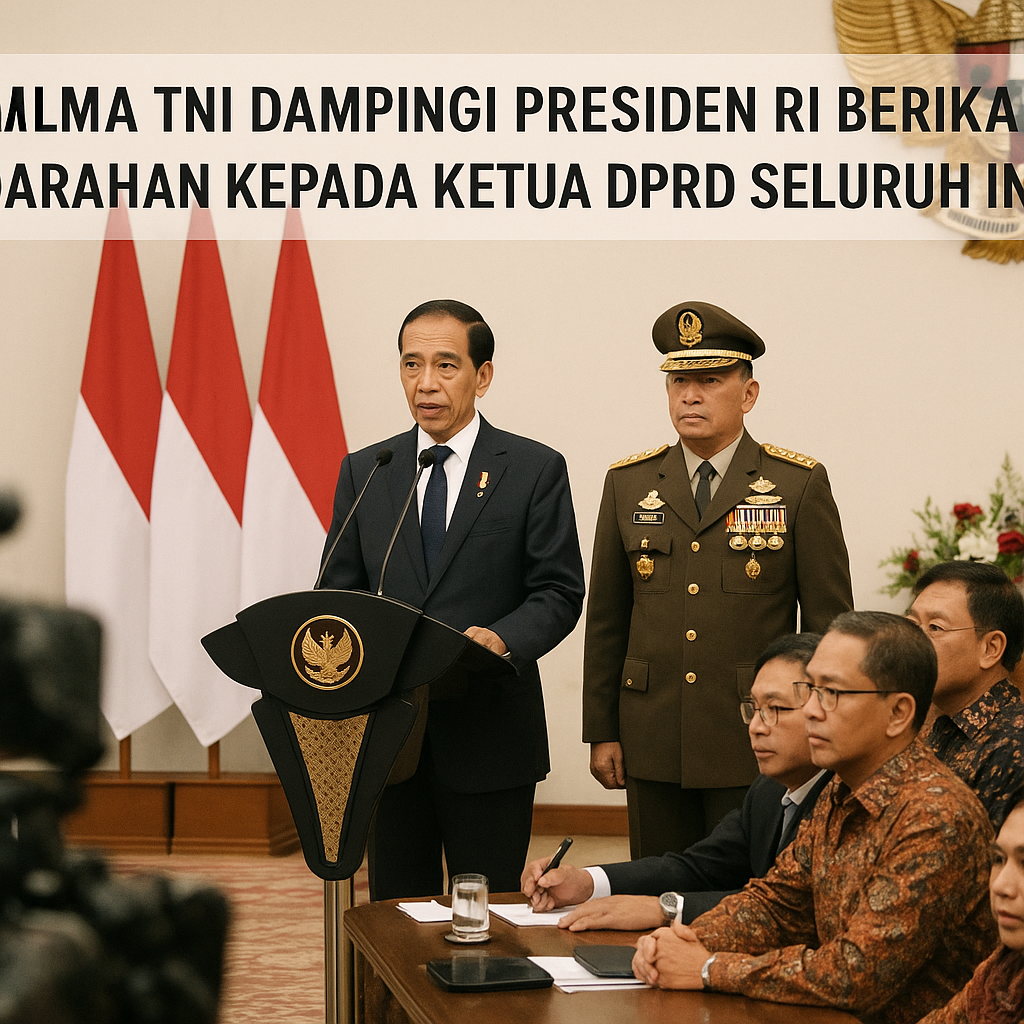 Panglima TNI Dampingi Presiden RI Berikan Pengarahan kepada Ketua DPRD Seluruh Indonesia