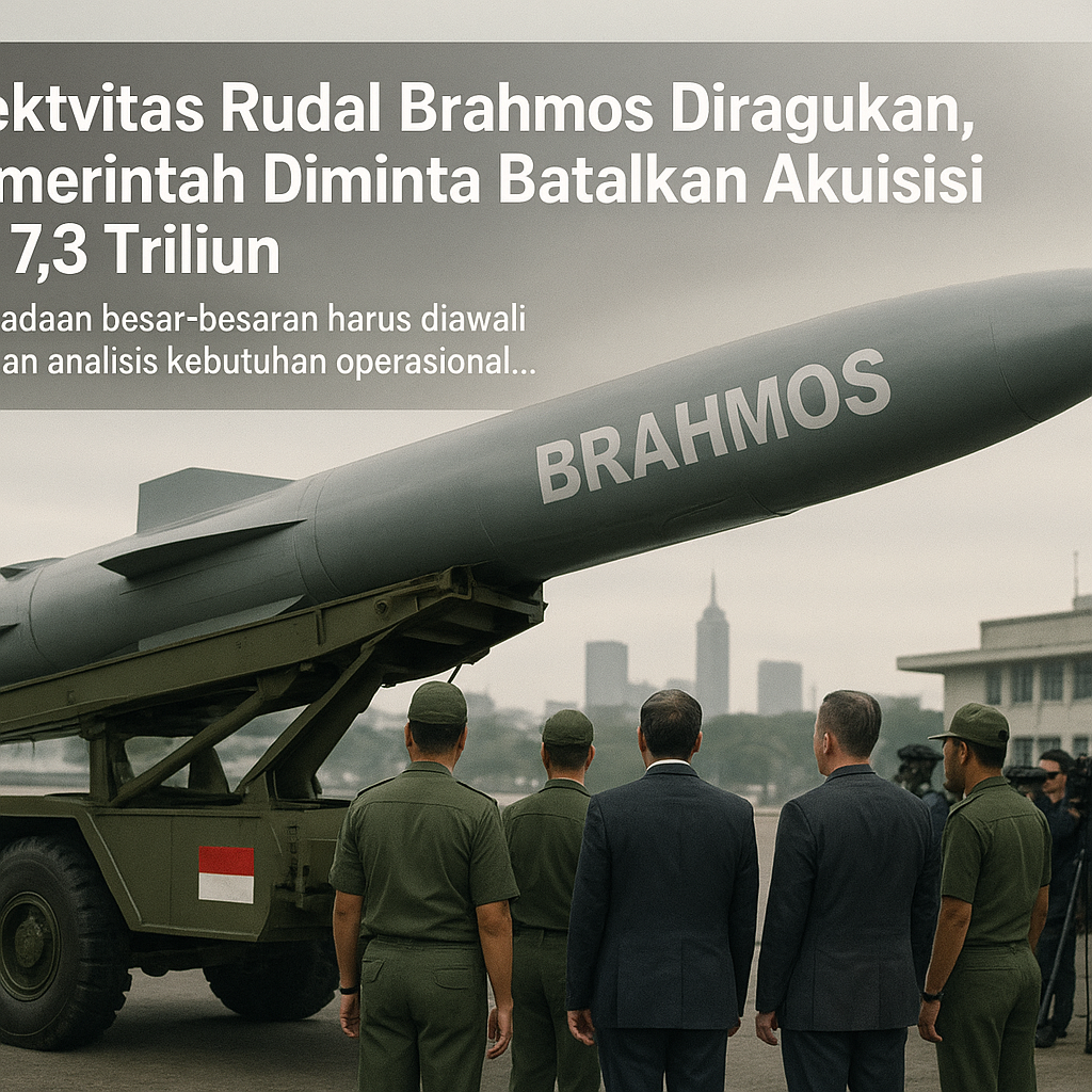 Efektivitas Rudal Brahmos Diragukan, Pemerintah Diminta Batalkan Akuisisi Rp 7,3 Triliun