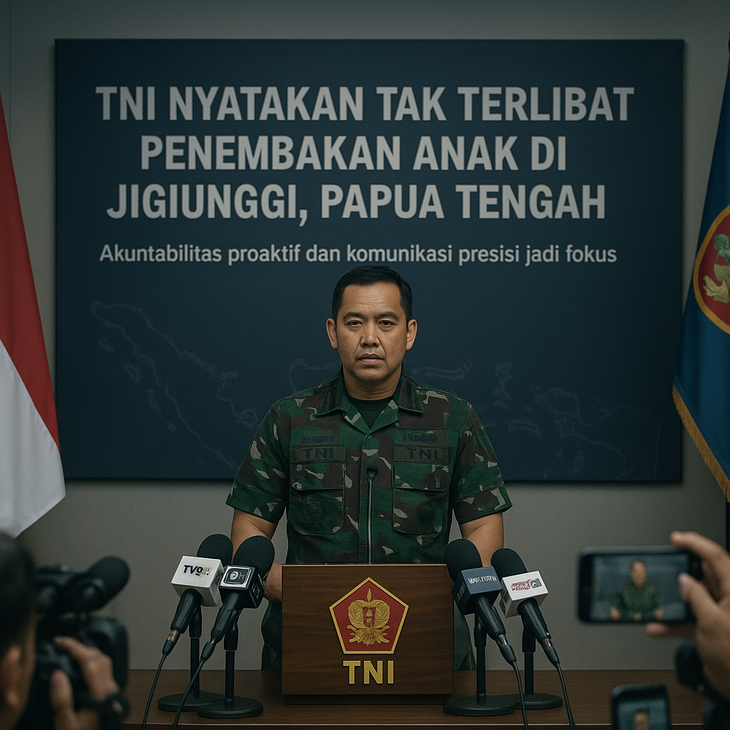 TNI Nyatakan Tak Terlibat Penembakan Anak di Jigiunggi, Papua Tengah
