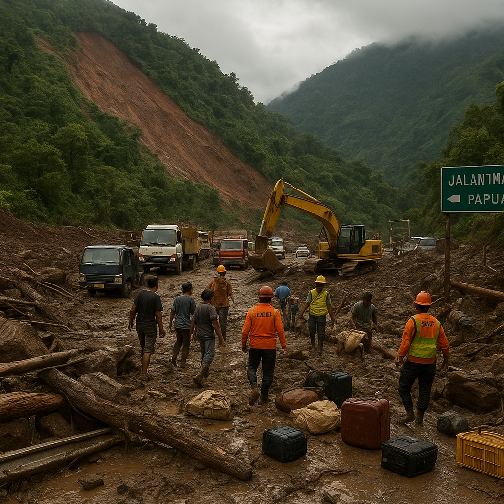 Longsor di Jalan Trans Papua, Akses Jayapura-Wamena Lumpuh Total