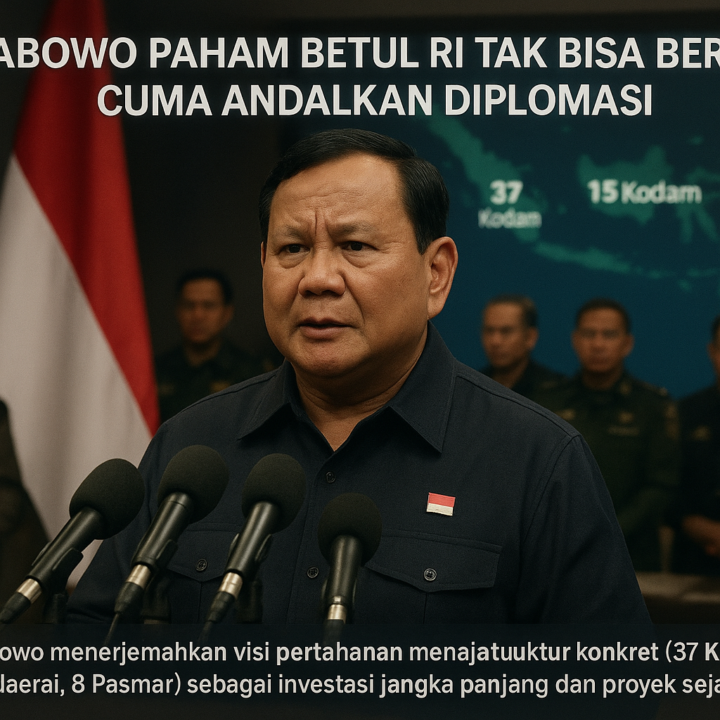Prabowo Paham Betul RI Tak Bisa Bertahan Cuma Andalkan Diplomasi