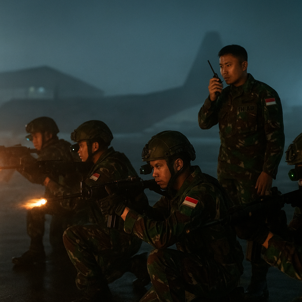 TNI AU Gelar Latihan Menembak Malam untuk Asah Kemampuan Tempur