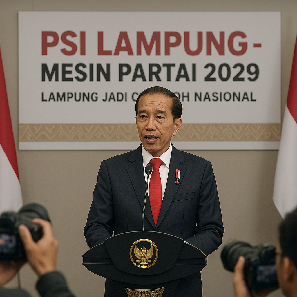 Jokowi Minta PSI Bangun "Mesin Partai" hingga 2029, Sebut Lampung Jadi Contoh Nasional
