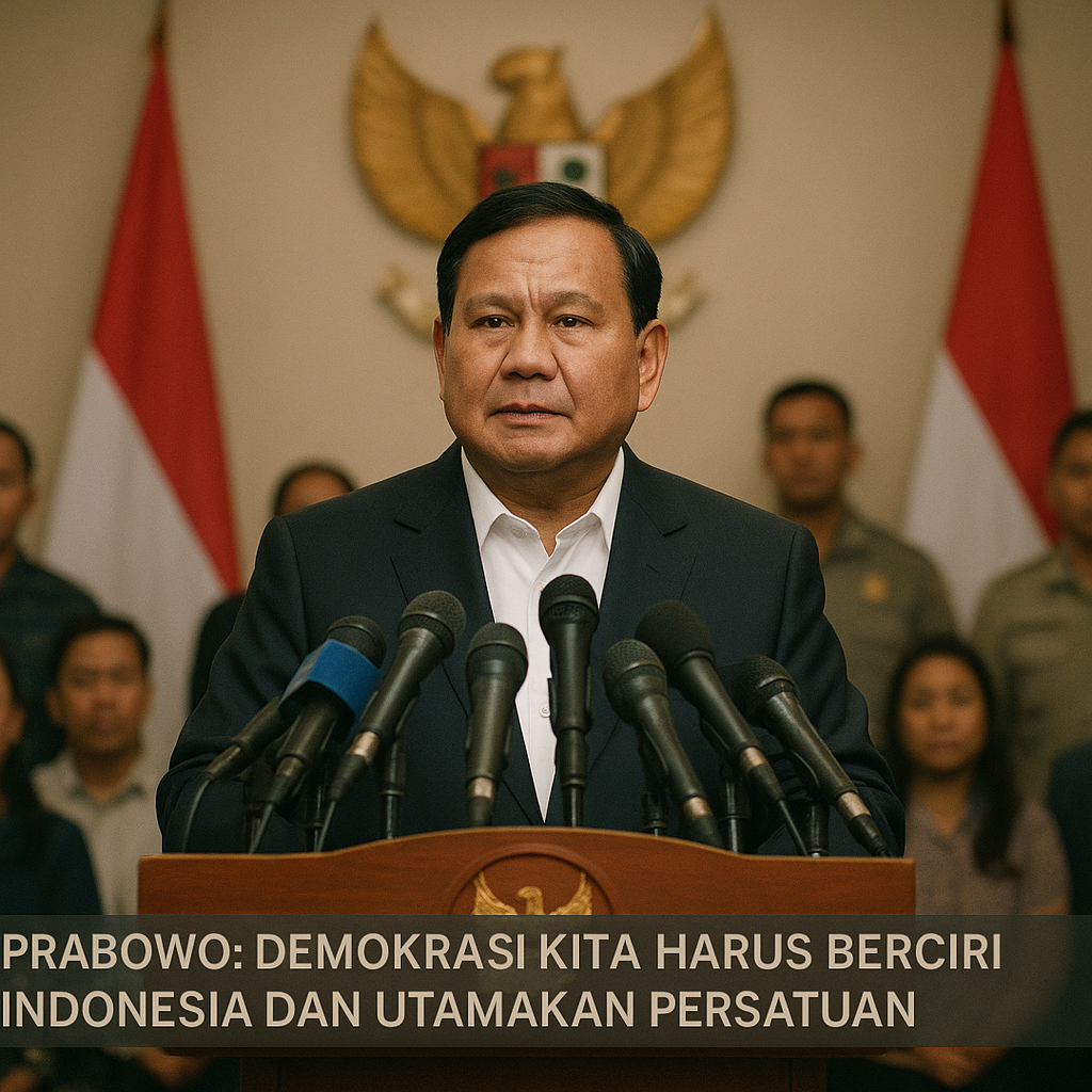Prabowo: Demokrasi Kita Harus Berciri Indonesia dan Utamakan Persatuan