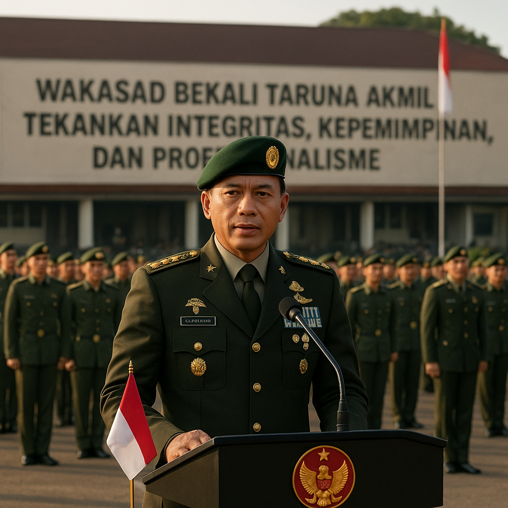 Wakasad Bekali Taruna Akmil, Tekankan Integritas, Kepemimpinan, dan Profesionalisme