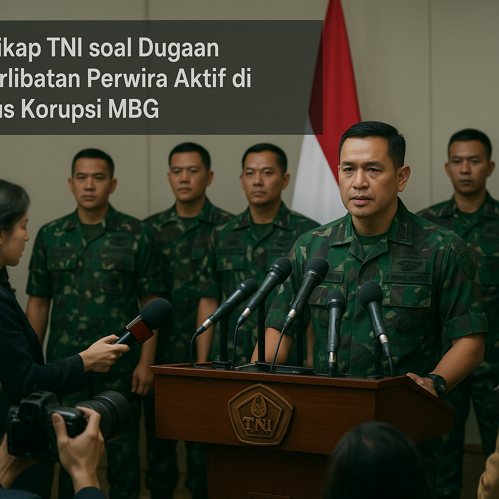 Ini Sikap TNI soal Dugaan Keterlibatan Perwira Aktif di Kasus Korupsi MBG