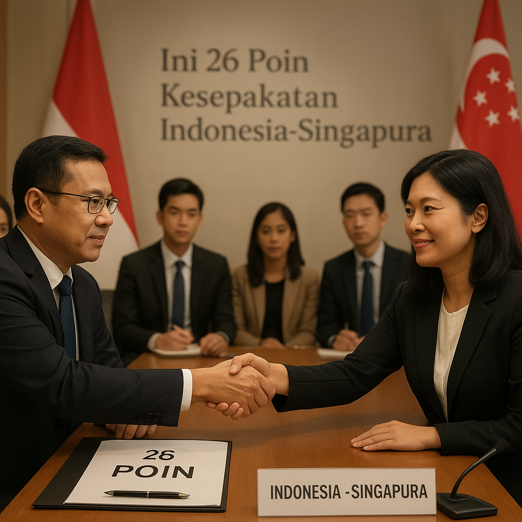 Ini 26 Poin Kesepakatan Indonesia-Singapura: Kerja Sama Ekonomi, Pertahanan, dan Energi