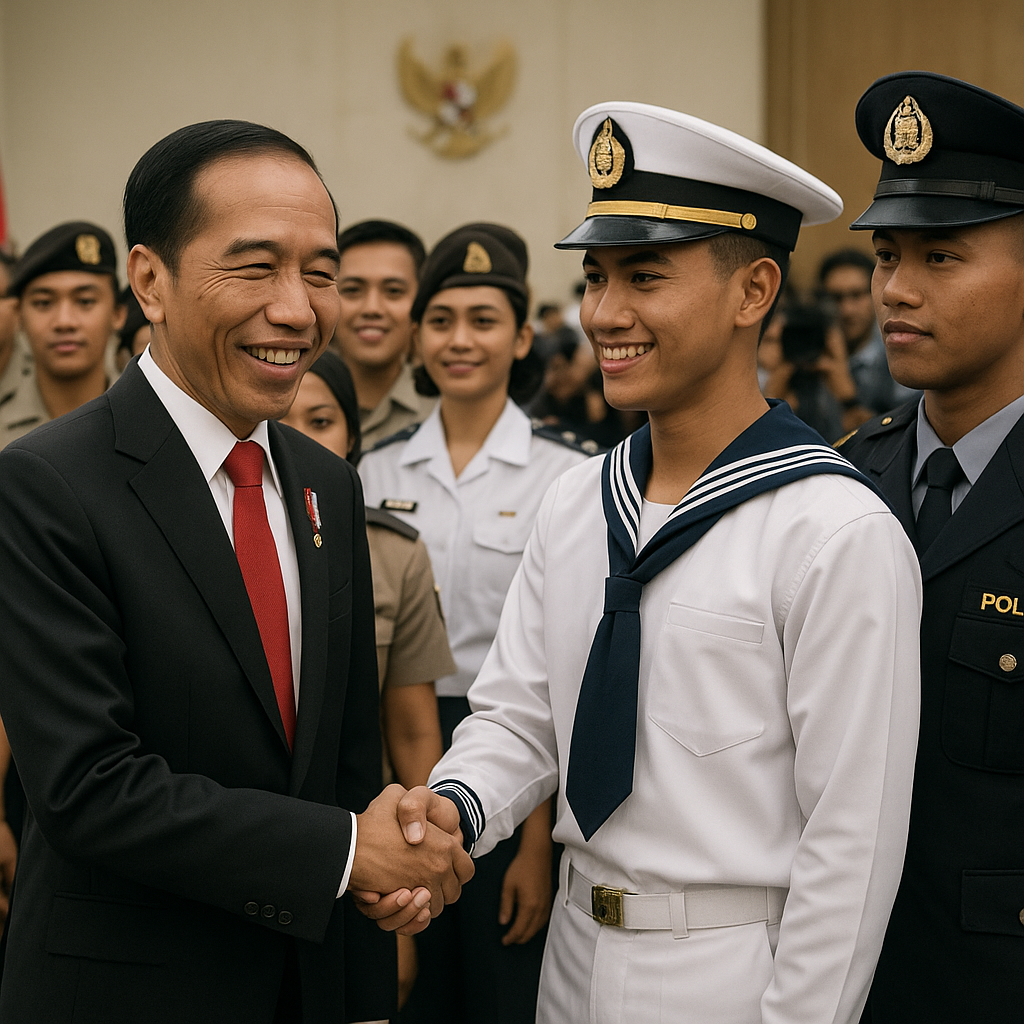 Jokowi: Bukan Hanya Bertemu Serdik Sespimen Polri, Taruna Angkatan Laut Juga Pernah