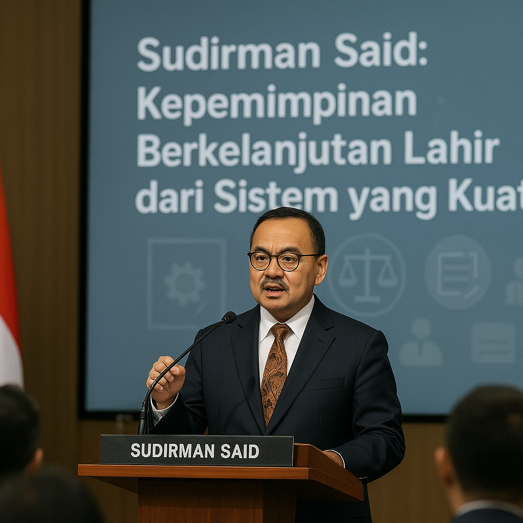 Sudirman Said: Kepemimpinan Berkelanjutan Lahir dari Sistem yang Kuat