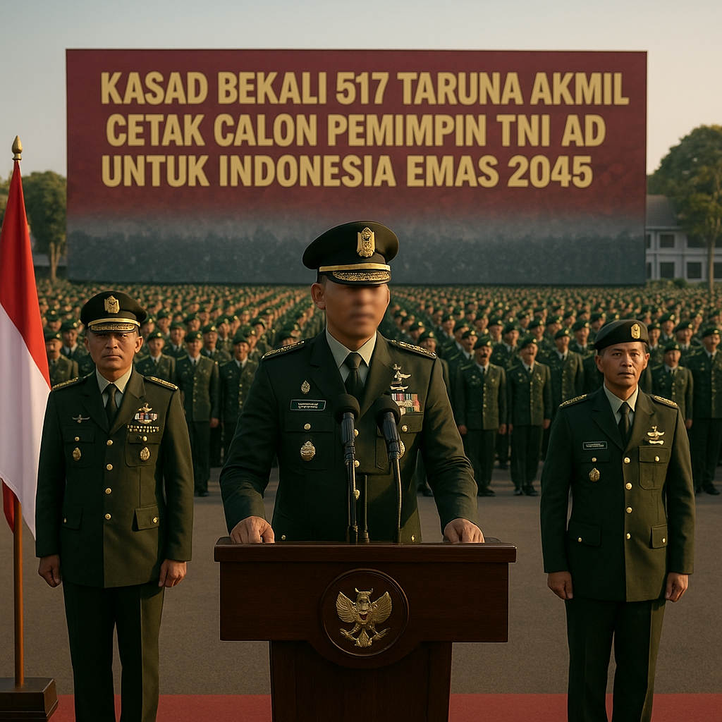 Kasad Bekali 517 Taruna Akmil, Cetak Calon Pemimpin TNI AD untuk Indonesia Emas 2045