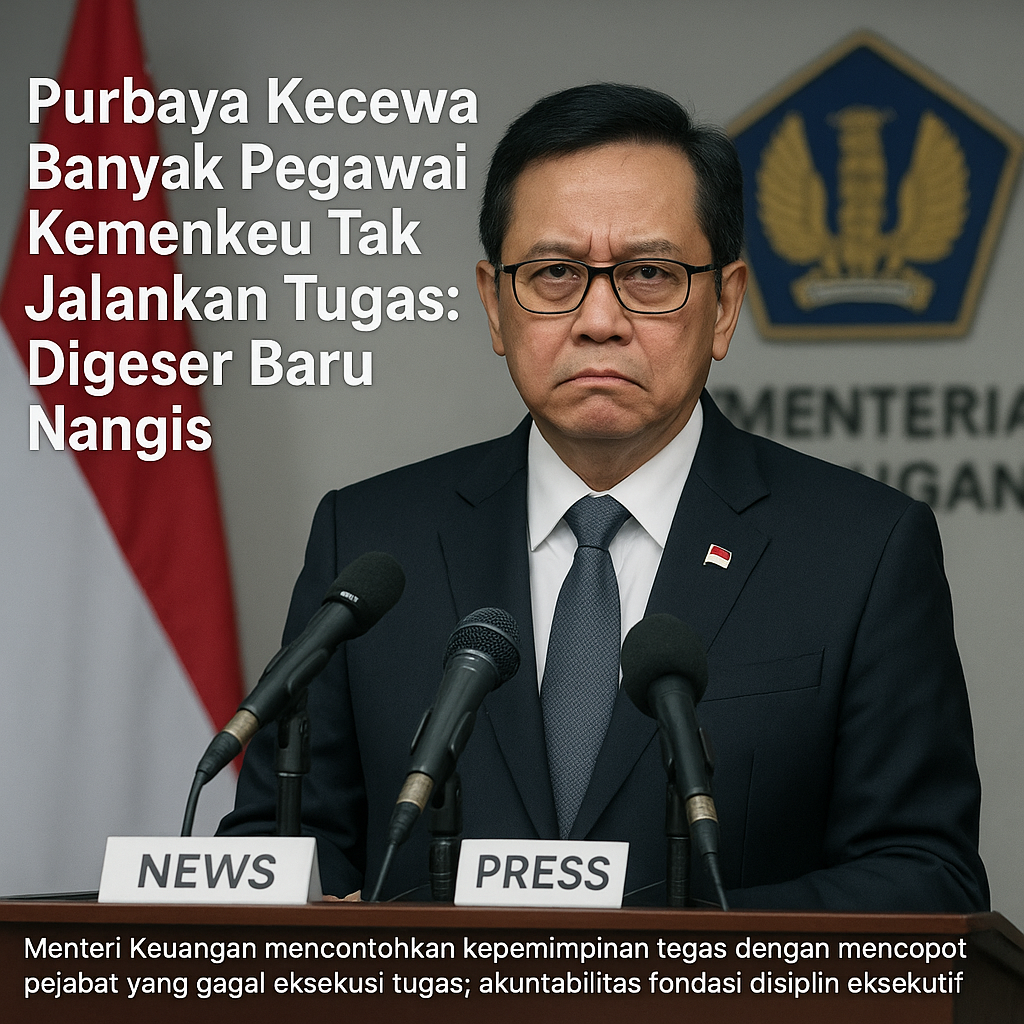 Purbaya Kecewa Banyak Pegawai Kemenkeu Tak Jalankan Tugas: Digeser Baru Nangis