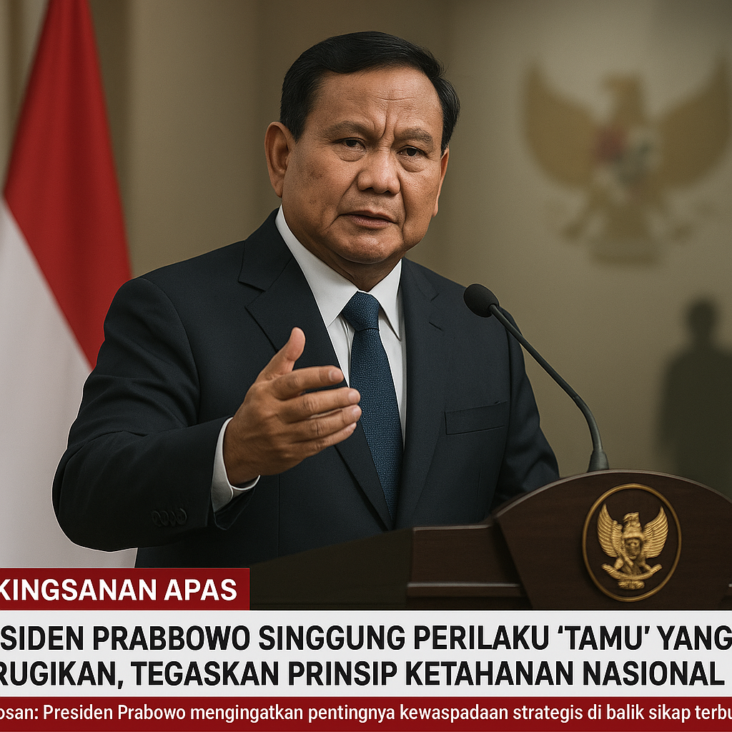 Presiden Prabowo Singgung Perilaku 'Tamu' yang Merugikan, Tegaskan Prinsip Ketahanan Nasional