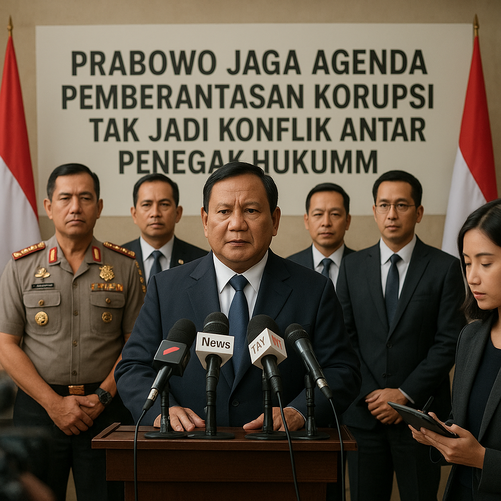 Prabowo Jaga Agenda Pemberantasan Korupsi Tak Jadi Konflik Antarpenegak Hukum