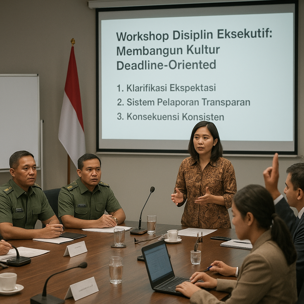 Workshop Disiplin Eksekutif: Membangun Kultur Deadline-Oriented dalam Organisasi Sipil-Militer