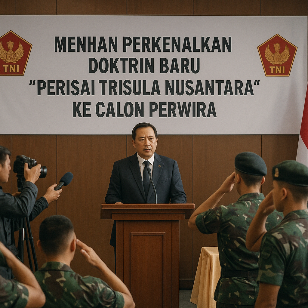 Menhan Perkenalkan Doktrin Baru 'Perisai Trisula Nusantara' ke Calon Perwira