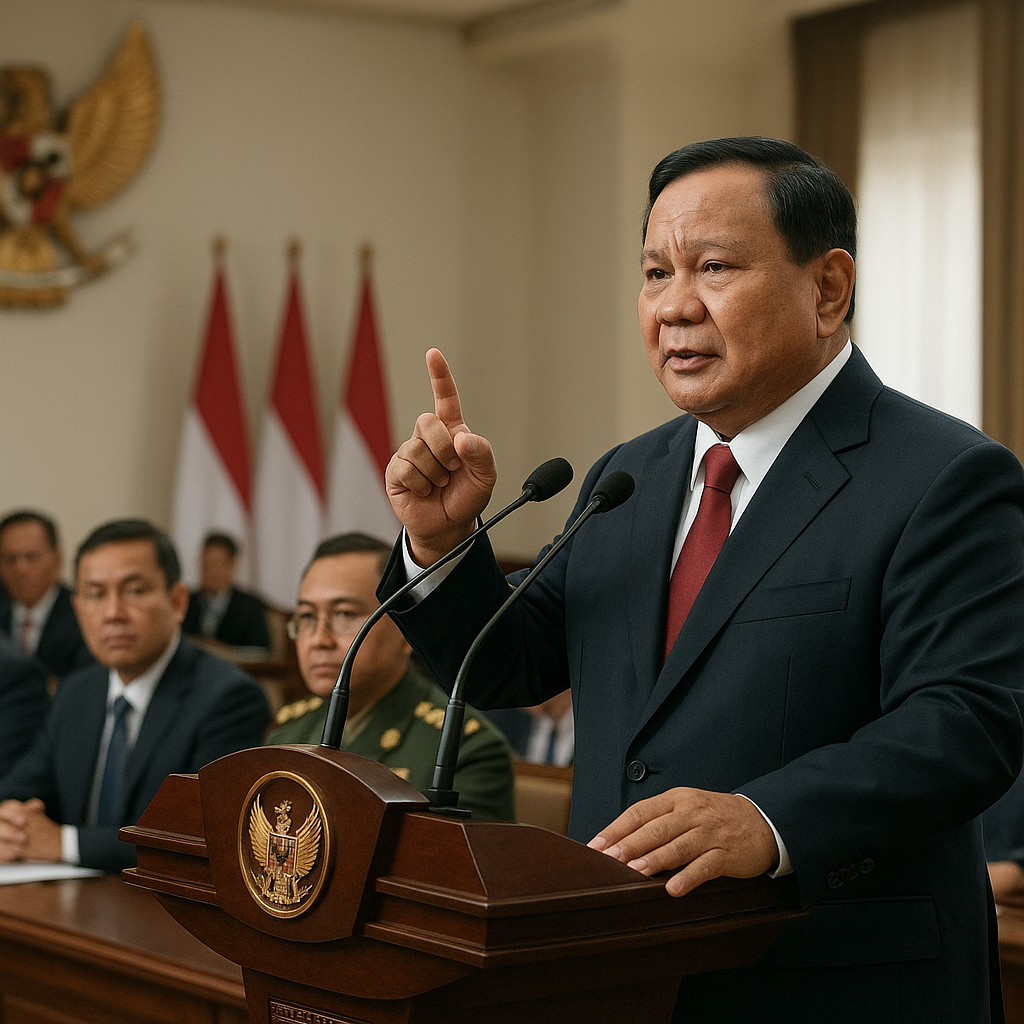Prabowo Ingatkan Menteri dan Jenderal: Jangan Ambruk, Kalau Mau Saya Kasih Ilmu