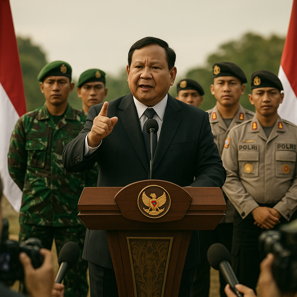 Prabowo Tegaskan TNI/Polri Milik Rakyat, Wajib Atasi Kesulitan di Lapangan