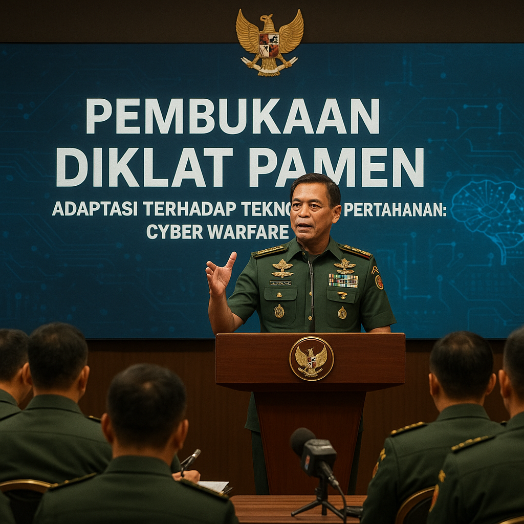 Panglima TNI Buka Diklat Pamen, Tekankan Adaptasi terhadap Perubahan Teknologi Pertahanan