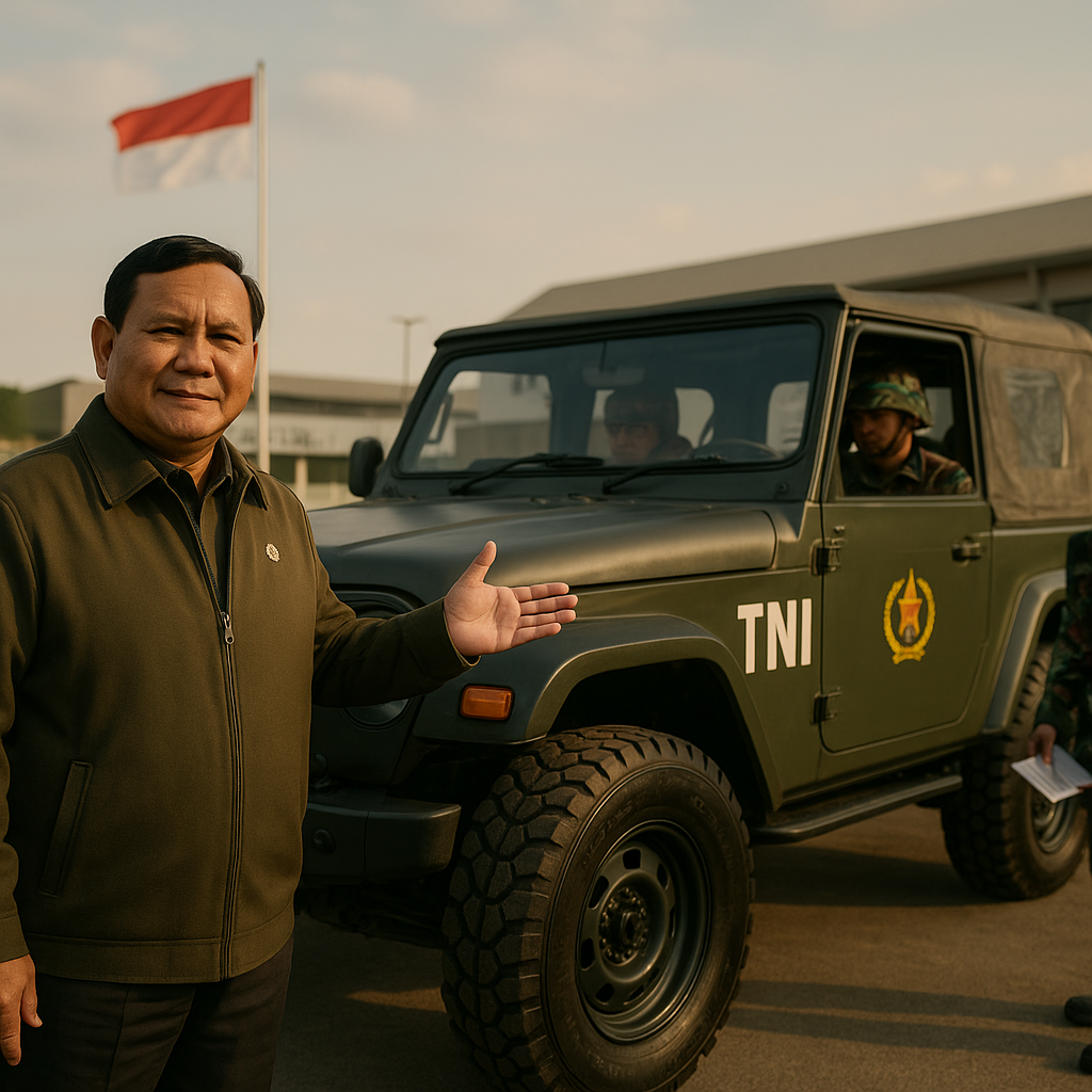 Prabowo Bangga TNI Pakai Jip Maung Meski Lebih Mahal dari Impor