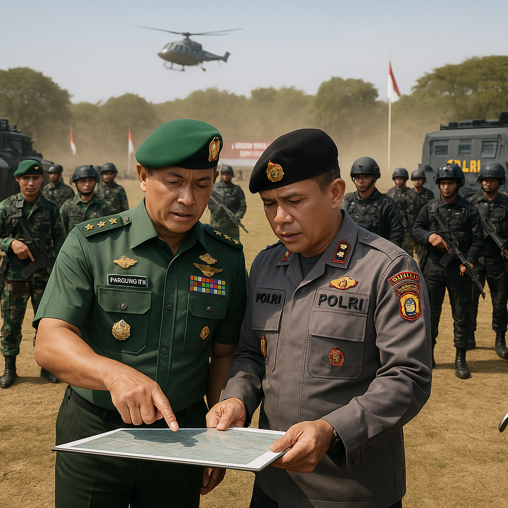Panglima TNI Tinjau Kesiapan Latihan Gabungan TNI-Polri