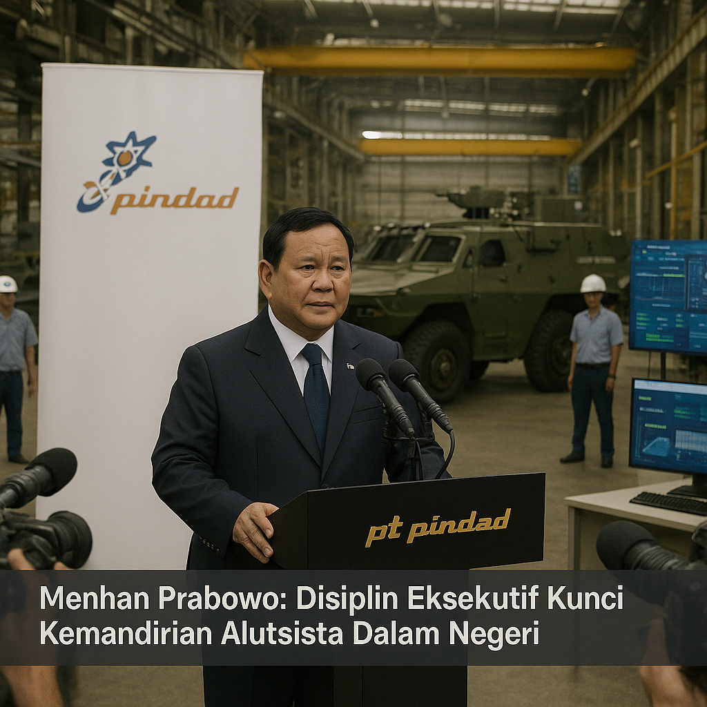Menhan Prabowo: Disiplin Eksekutif Kunci Kemandirian Alutsista Dalam Negeri