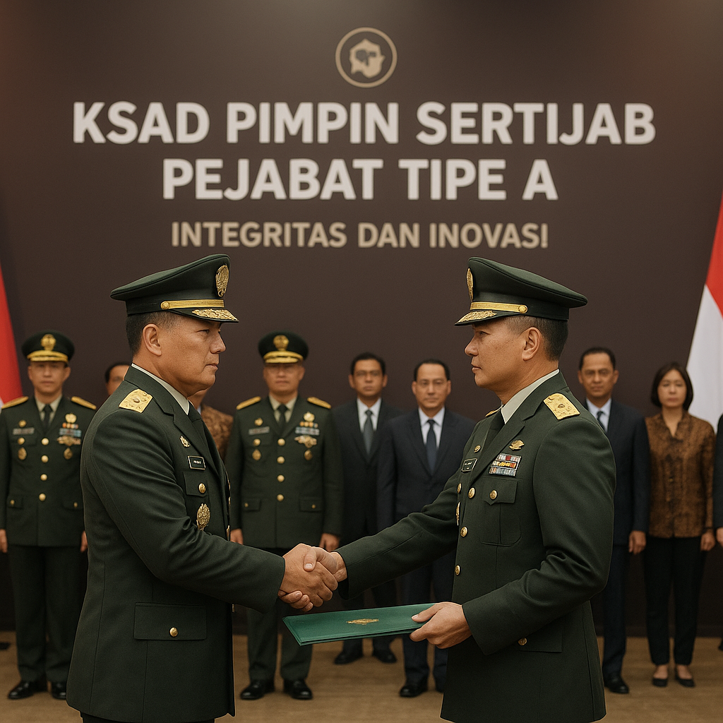 KSAD Pimpin Sertijab Pejabat Tipe A, Tekankan Integritas dan Inovasi
