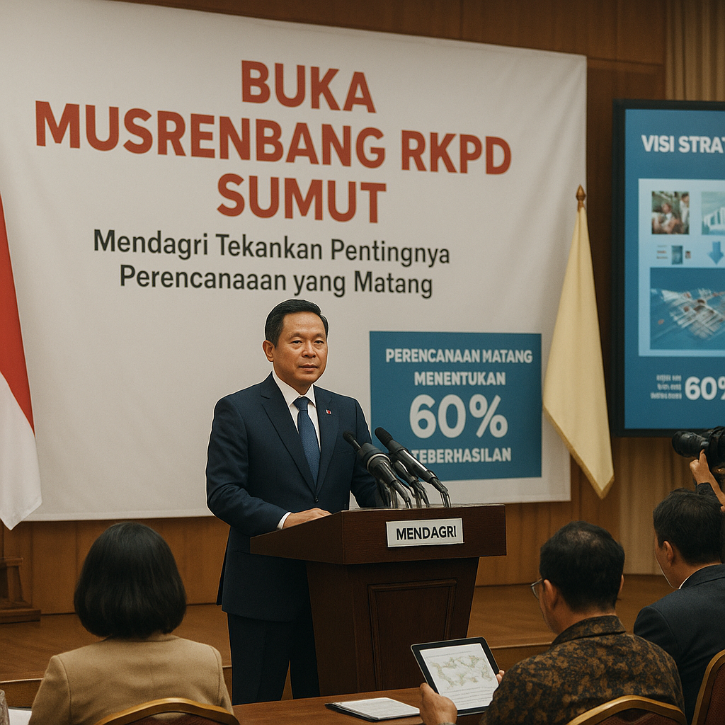 Buka Musrenbang RKPD Sumut, Mendagri Tekankan Pentingnya Perencanaan yang Matang