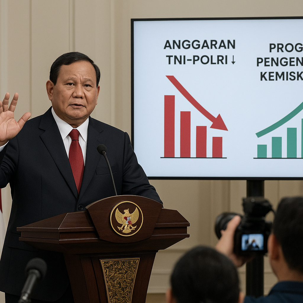 Saat Prabowo Lempar Sinyal Kurangi Anggaran TNI-Polri demi Atasi Kemiskinan
