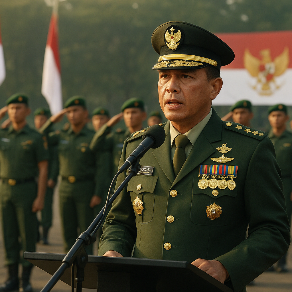 Kaskostrad Pimpin Upacara 17-an, Tekankan Disiplin dan Menjauhi Segala Bentuk Pelanggaran