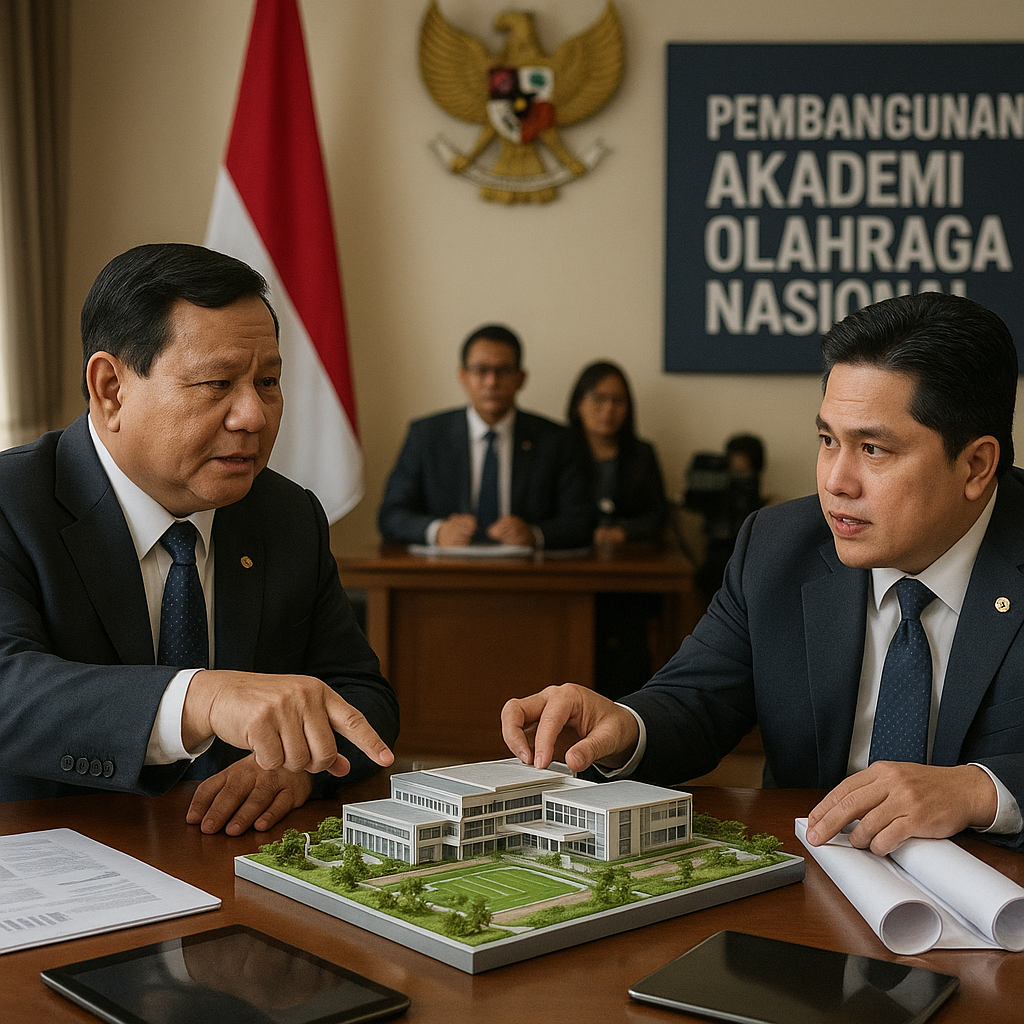 Presiden Prabowo Subianto dan Menpora Erick Thohir Bahas Pembangunan Akademi Olahraga Nasional