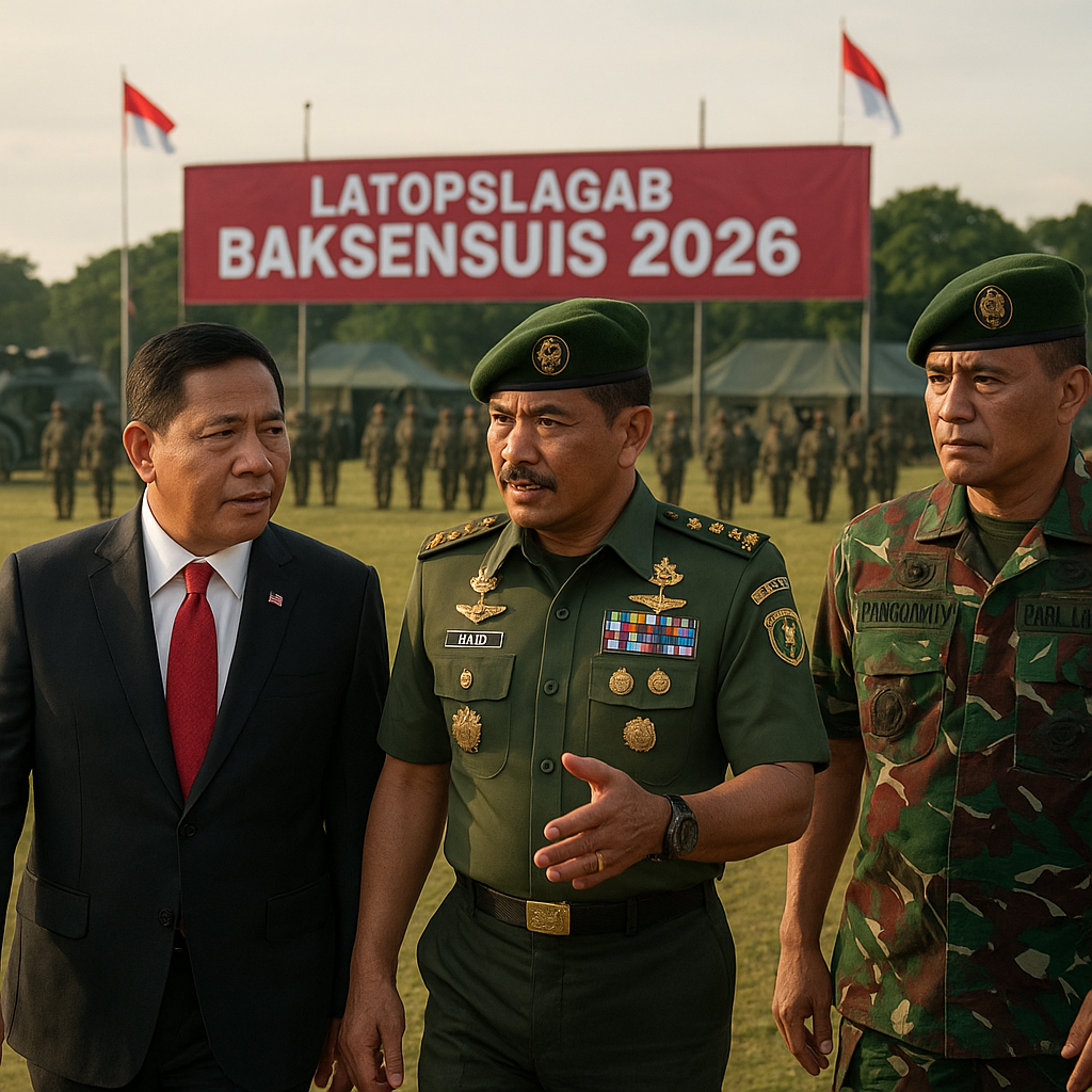 Menhan dan Panglima TNI Tinjau Latopslagab Baksensus 2026, Pangdam IV/Diponegoro Mendampingi