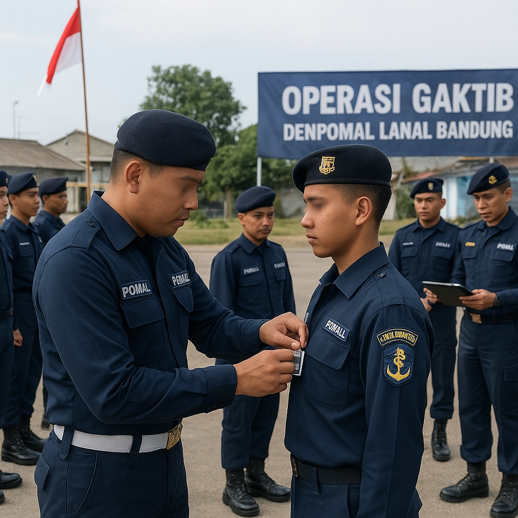 Denpomal Lanal Bandung Gelar Operasi Gaktib, Disiplin Prajurit Terus Ditingkatkan