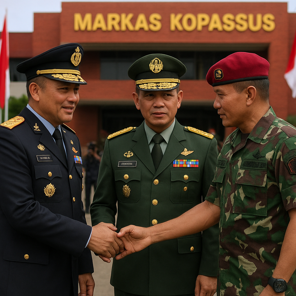 Kapolda Metro dan Pangdam Jaya Sambangi Markas Kopassus, Bahas Koordinasi Keamanan