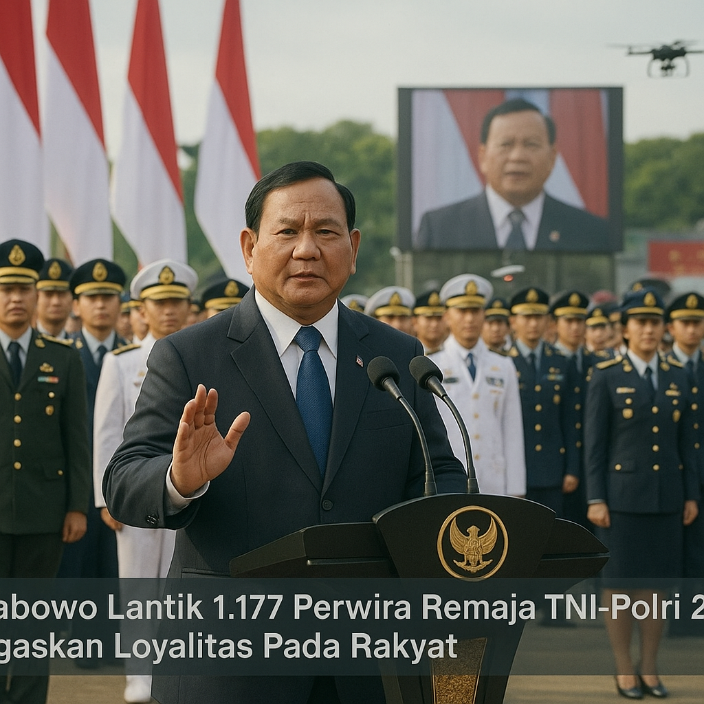 Prabowo Lantik 1.177 Perwira Remaja TNI-Polri 2026, Tegaskan Loyalitas Pada Rakyat