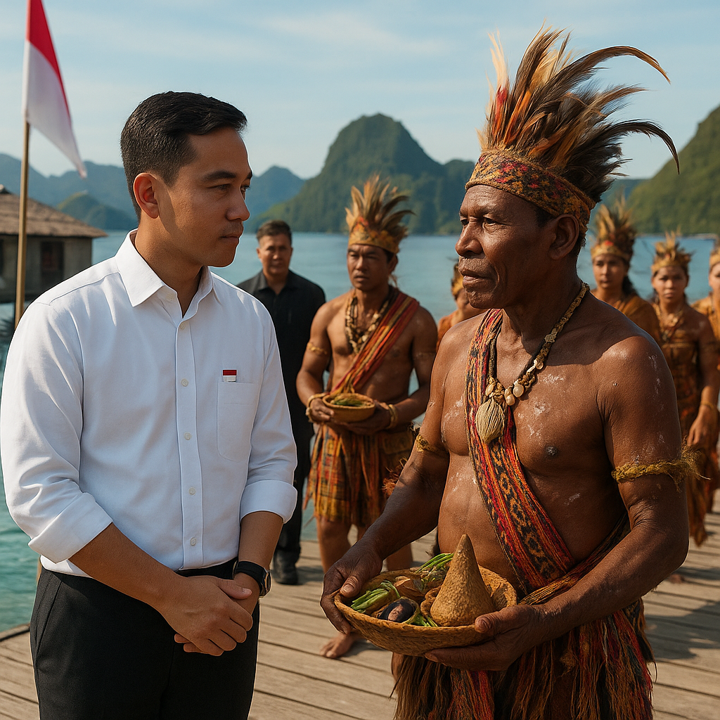 Wapres Gibran Rakabuming Raka Kunjungi Raja Ampat, Tinjau Program dan Prosesi Adat