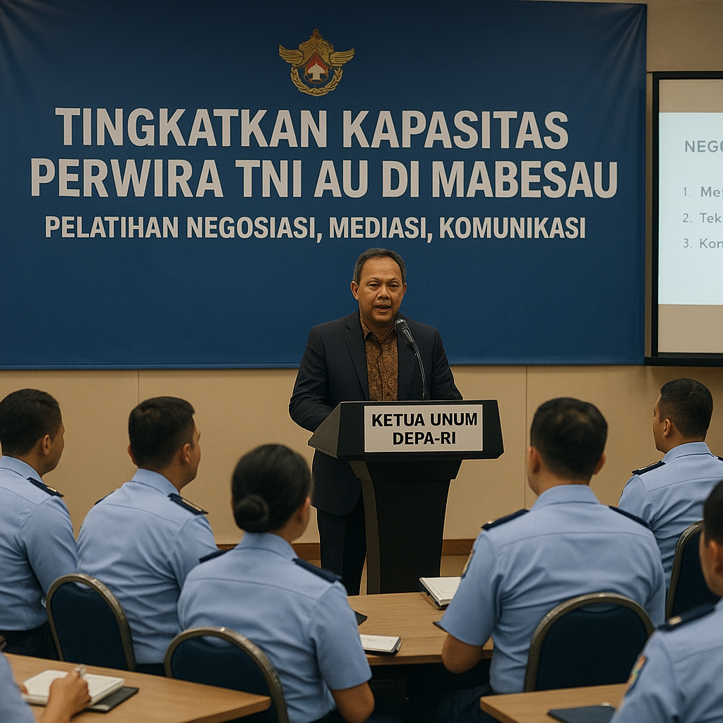 Tingkatkan Kapasitas Perwira TNI AU di Mabesau, Ketua Umum DePA-RI Diundang Sebagai Pembicara