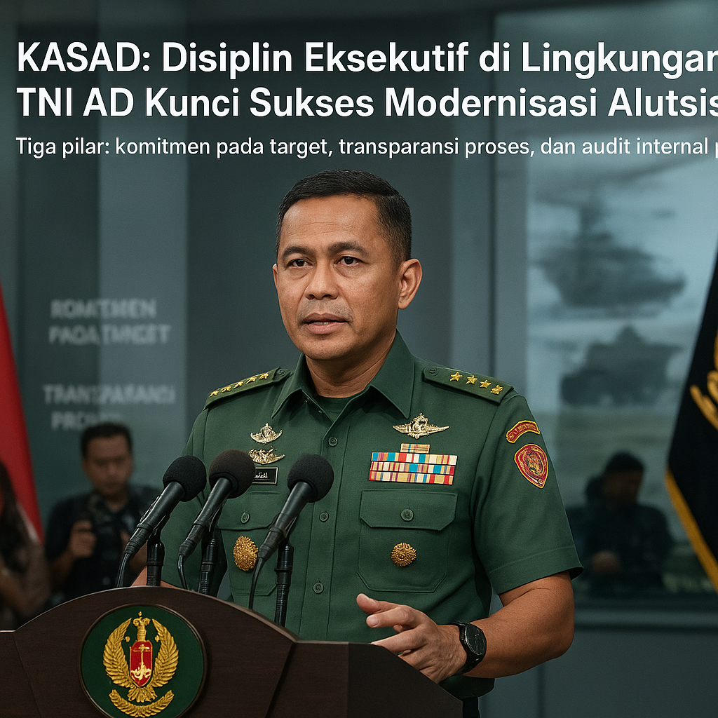 KASAD: Disiplin Eksekutif di Lingkungan TNI AD Kunci Sukses Modernisasi Alutsista